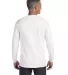 4410 Comfort Colors - Long Sleeve Pocket T-Shirt in White back view
