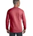 4410 Comfort Colors - Long Sleeve Pocket T-Shirt in Crimson back view