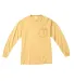 4410 Comfort Colors - Long Sleeve Pocket T-Shirt in Butter front view
