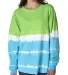 8229 J. America - Game Day Jersey LIME/ MAUI BLUE front view
