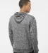 8613 J. America - Cosmic Poly Hooded Pullover Swea CHARCOAL FLECK back view