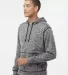 8613 J. America - Cosmic Poly Hooded Pullover Swea CHARCOAL FLECK side view