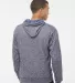 8613 J. America - Cosmic Poly Hooded Pullover Swea NAVY FLECK back view