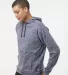 8613 J. America - Cosmic Poly Hooded Pullover Swea NAVY FLECK side view