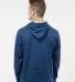 8613 J. America - Cosmic Poly Hooded Pullover Swea ROYAL FLECK back view