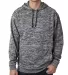 8613 J. America - Cosmic Poly Hooded Pullover Swea CHARCOAL FLECK front view
