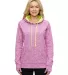 8616 J. America - Women's Cosmic Poly Contrast Hoo MAG FLCK/ NEO YL front view
