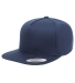 6007 Yupoong Five-Panel Flat Bill Cap NAVY front view