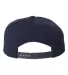 Yupoong 5089M Five Panel Wool Blend Snapback NAVY back view