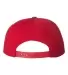 Yupoong 5089M Five Panel Wool Blend Snapback RED back view