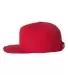 Yupoong 5089M Five Panel Wool Blend Snapback RED side view