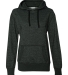  8860 J. America Women's Glitter French Terry Hood BLACK front view