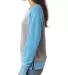 8927 J. America Women's Zen Fleece Raglan Sleeve C CEM/ OCEANBRY side view