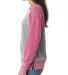 8927 J. America Women's Zen Fleece Raglan Sleeve C CEMENT/ WILDBRRY side view