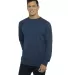 Next Level N9000 Unisex Terry Raglan Pullover in Cool blue front view