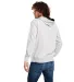 Next Level 9301 Unisex French Terry Pullover Hoody in Hthr grey/ black back view