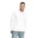 Next Level 9301 Unisex French Terry Pullover Hoody in Wht/ hthr gray front view