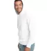 Next Level 9301 Unisex French Terry Pullover Hoody in Wht/ hthr gray side view