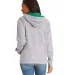 Next Level 9301 Unisex French Terry Pullover Hoody in Hthr gry/ kl grn back view