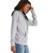 Next Level 9301 Unisex French Terry Pullover Hoody in Hthr gry/ kl grn side view