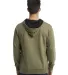 Next Level 9301 Unisex French Terry Pullover Hoody in Miltry grn/ blk back view