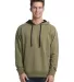 Next Level 9301 Unisex French Terry Pullover Hoody in Miltry grn/ blk front view