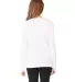 BELLA+CANVAS 8855 Womens Flowy Long Sleeve V-Neck in White back view