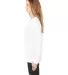 BELLA+CANVAS 8855 Womens Flowy Long Sleeve V-Neck in White side view