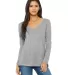 BELLA+CANVAS 8855 Womens Flowy Long Sleeve V-Neck in Athletic heather front view
