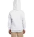 P470 Hanes Youth EcoSmart Pullover Hooded Sweatshi in White back view