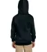 P470 Hanes Youth EcoSmart Pullover Hooded Sweatshi in Black back view