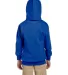 P470 Hanes Youth EcoSmart Pullover Hooded Sweatshi in Deep royal back view