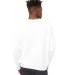 BELLA+CANVAS 3945 Unisex Drop Shoulder Sweatshirt in Dtg white back view