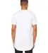 BELLA+CANVAS 3006 Long T-shirt in White back view