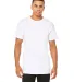 BELLA+CANVAS 3006 Long T-shirt in White front view