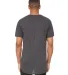 BELLA+CANVAS 3006 Long T-shirt in Dark gry heather back view