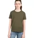 Next Level 3312 Boys CVC Crew Tee in Military green front view