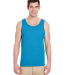 Gildan 5200 Heavy Cotton Tank Top in Sapphire front view