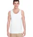 Gildan 5200 Heavy Cotton Tank Top in White front view