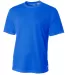 N3252 A4 Drop Ship Men's Shorts Sleeve Crew Birds  in Royal front view