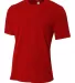 N3264 A4 Drop Ship Men's Shorts Sleeve Spun Poly T in Scarlet front view