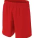 NB5343 A4 Drop Ship Youth Woven Soccer Shorts in Scarlet front view