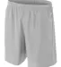 NB5343 A4 Drop Ship Youth Woven Soccer Shorts in Silver front view