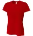 NW3264 A4 Drop Ship Ladies' Shorts Sleeve Spun Pol in Scarlet front view