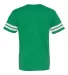 LAT 6937 Adult Fine Jersey Football Tee VN GREEN/ BD WHT back view