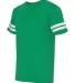 LAT 6937 Adult Fine Jersey Football Tee VN GREEN/ BD WHT side view