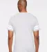 LAT 6937 Adult Fine Jersey Football Tee VN HTHR/ BLD WHT back view