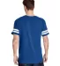 LAT 6937 Adult Fine Jersey Football Tee VN ROYAL/ BD WHT back view
