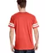 LAT 6937 Adult Fine Jersey Football Tee VN ORANGE/ BD WH back view