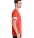 LAT 6937 Adult Fine Jersey Football Tee VN ORANGE/ BD WH side view